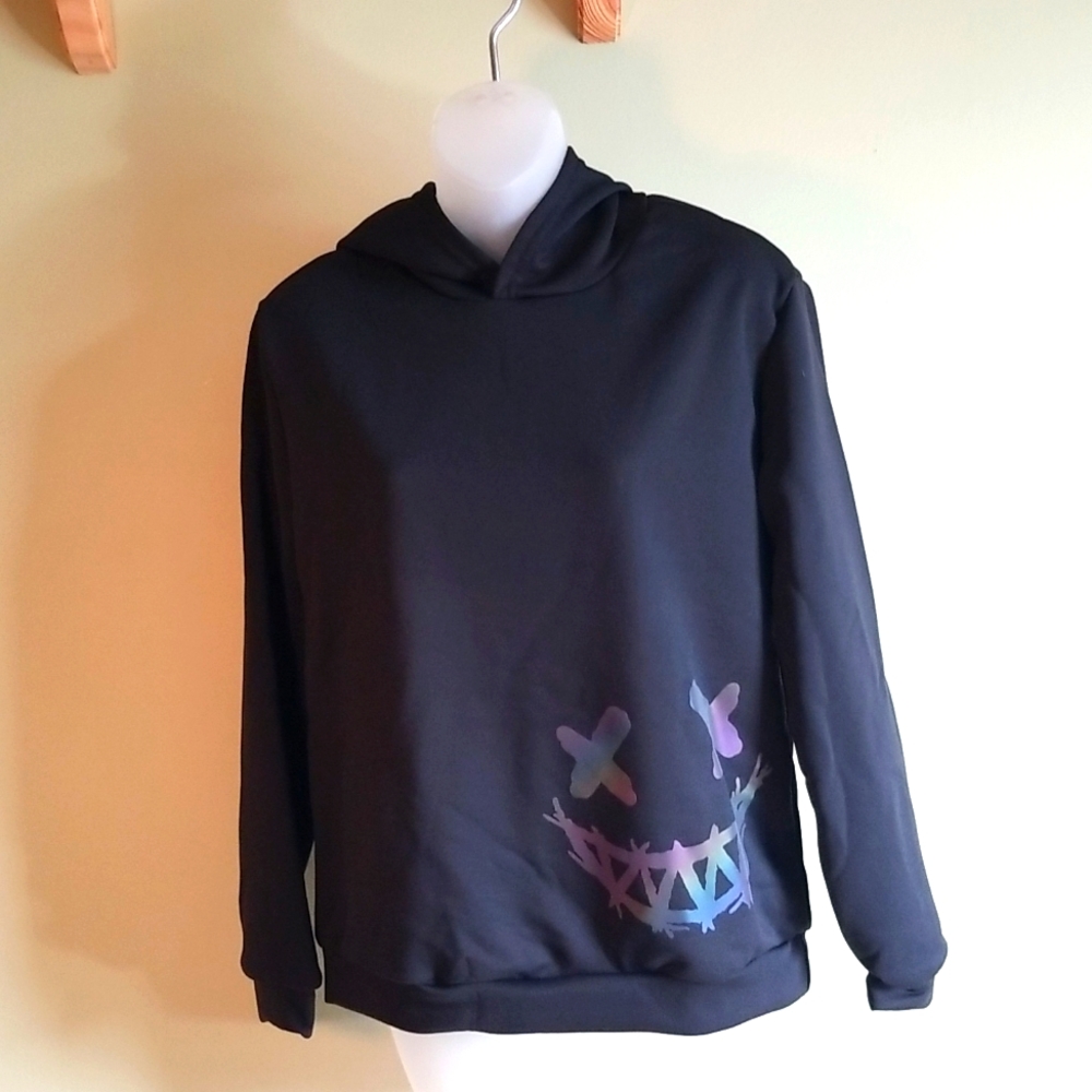 Girls Shein Hooded Sweater